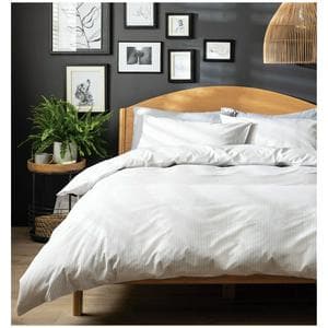 Habitat Stripe Bedding Set Grey