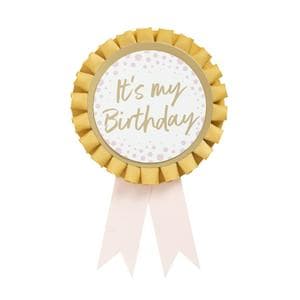 Habitat Adult Birthday Rosette Pink & Gold