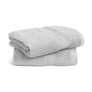 Habitat Egyptian 2 Pack Face Cloth - Silver