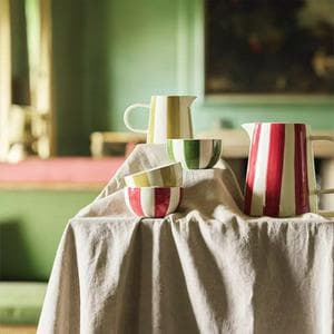Habitat x Sanderson & National Trust Handpainted Stripe Nibble Bowl Assortment