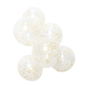 Sainsbury's Home Pack of 6 Gold Confetti 10" Balloons