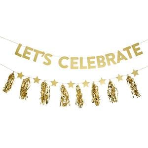 Sainsbury's Home Let's Celebrate Bunting Gold