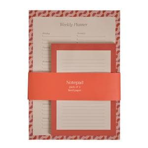 Sainsbury's Home Retro Weekly Planner & Notepad