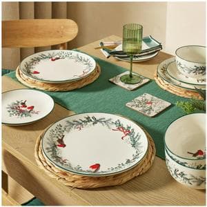 Sainsbury's Home Set of 12 Robin Dinner Set