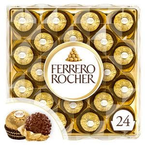 Ferrero Rocher Milk Chocolate & Hazelnut Pralines Gift Box 24 Pieces 300g