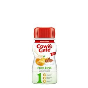 Cow & Gate 1 First Infant Baby Milk Formula Liquid From Birth Ready To Feed 200ml