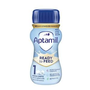 Aptamil 1 First Infant Baby Milk Formula Liquid From Birth Ready To Feed 200ml