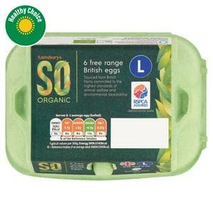 Sainsbury's Woodland Free Range Large Eggs, SO Organic x6