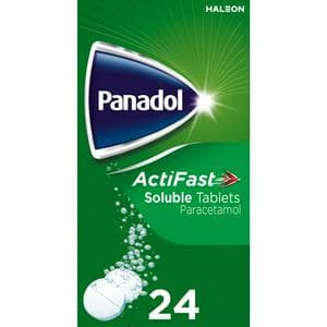 Panadol Actifast Soluble Paracetamol Tablets x24 500mg