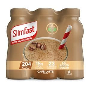 SlimFast Ready to Drink Meal Replacement Shake Cafe Latte Flavour 6 meals 325ml