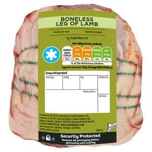 Sainsbury's British or New Zealand Lamb Boneless Leg (Approx. 750g)