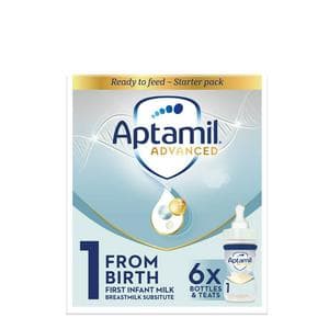 Aptamil Advanced 1 First Infant Baby Milk Formula Liquid Starter Pack From Birth Ready To Feed 6x70ml