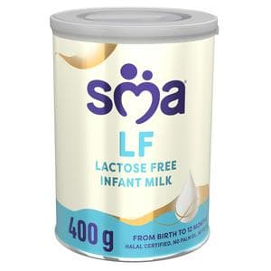 SMA LF Lactose Free Infant Baby Milk Powder Formula, From Birth 400g