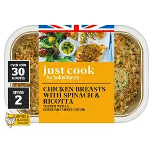 Sainsbury's Just Cook Chicken Breasts with Spinach & Ricotta 360g