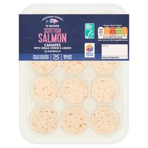Sainsbury's 12 x Smoked Scottish Salmon Canapes 120g
