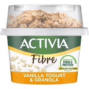 Activia 165g Vanilla & Granola Breakfast Pot with Spoon