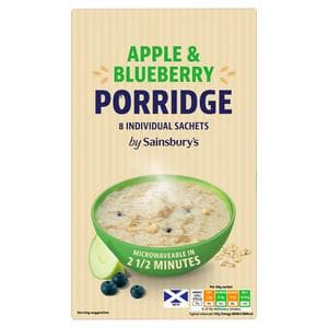 Sainsbury's Apple & Blueberry Porridge 8 x 36g (288g)