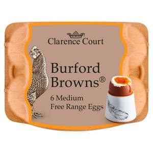 Clarence Court Mabel Pearmans's Burford Brown Medium Free Range Eggs x6