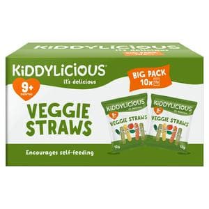 Kiddylicious Veggie Straws Baby Snacks 10x12g