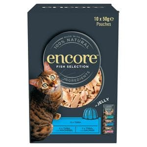 Encore Fish Selection in Jelly Natural Wet Cat Food 10 x 50g