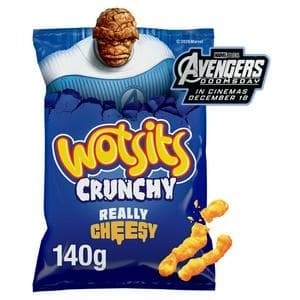 Walkers Wotsits Crunchy Really Cheesy Snacks Crisps 140g