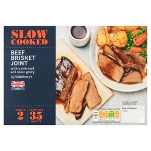 Sainsbury's 480g Slow Cooked Beef Brisket Joint