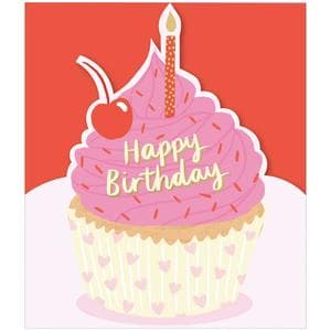 Sainsbury's Diecut Birthday Cupcake