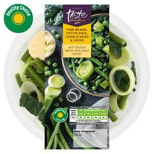 Sainsbury's Fine Beans, Petits Pois, Cavolo Nero & Leeks, Taste the Difference 220g