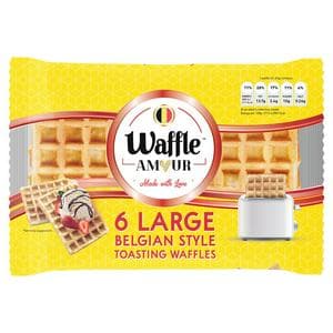 Waffle Amour Large Belgian Style Toasting Waffles 6x41.67g