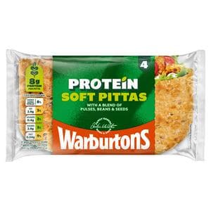 Warburtons Protein Soft Pittas x4