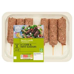 Sainsbury's British or New Zealand Lamb & Mint Kebabs 360g