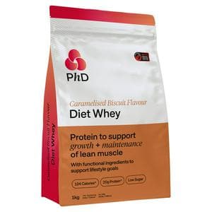 PhD Diet Whey Lean Protein Powder Flavour Caramelised Biscuit 1kg