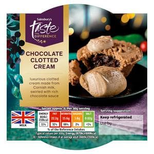 Sainsbury's Chocolate Clotted Cream, Taste the Difference 200g