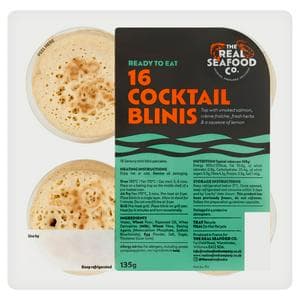 The Real Seafood Co. 16 x Cocktail Blinis 135g