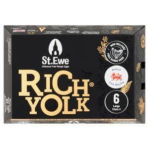 St. Ewe Rich Yolk Luxuriously Large Free Range Eggs x6