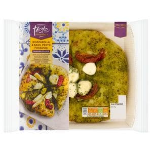 Sainsbury's 210g Mozzarella & Basil Pesto Focaccia, Taste the Difference