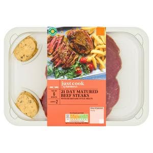 Sainsbury's Just Cook 300g 21 Day Matured Beef Steaks with Bearnaise Butter
