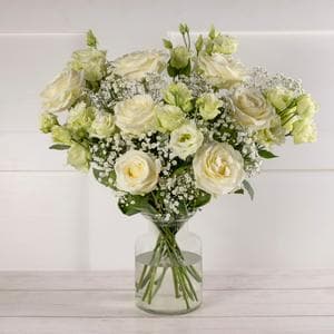 The Lisianthus Bouquet White Flowers
