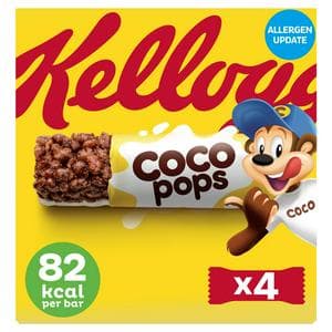 Kellogg's Coco Pops 4 x 20g Chocolate Cereal Milk Multipack Snack Bars