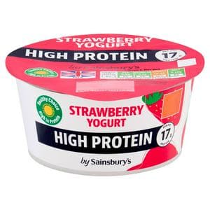 Sainsbury's 160g High Protein Strawberry Yoghurt