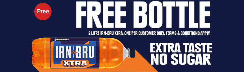 Free 2Ltr bottle of IRN BRU XTRA
