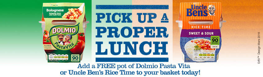 Free sample of Uncle Bens pots.