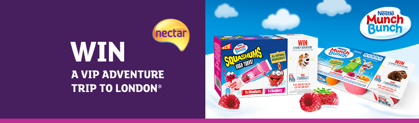 Win a VIP family trip to London with Munch Bunch.