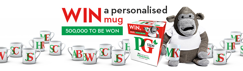 Win a personalised mug with PG Tips.