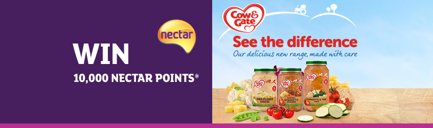 Win 10,000 Nectar points with Cow & Gate.