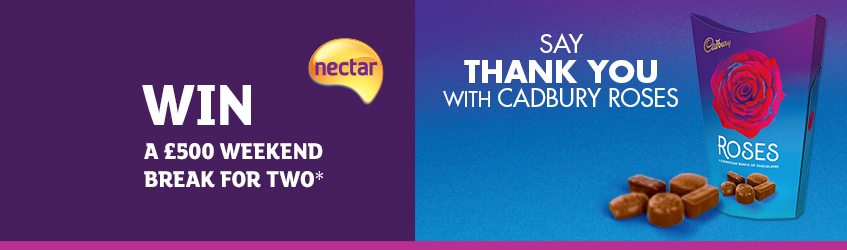 Win with Cadbury Roses.