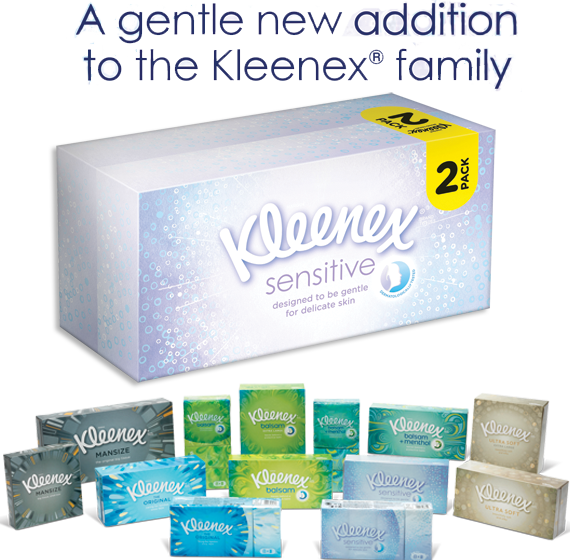 a gentle new addition to the kleenex family