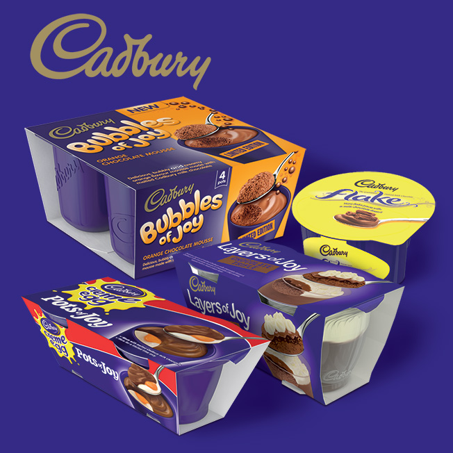 Feel the joy of cadbury desserts