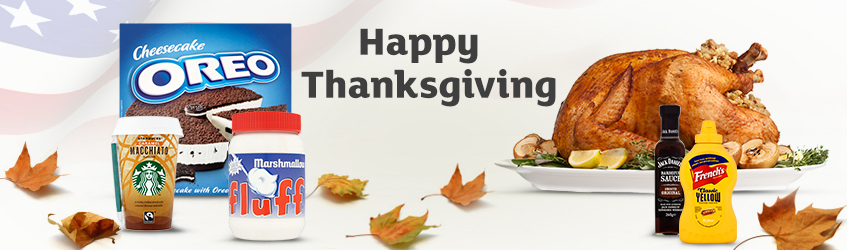 Celebrate Thanksgiving with American brand favourites and all you need for a traditonal dinner.