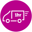 One hour delivery